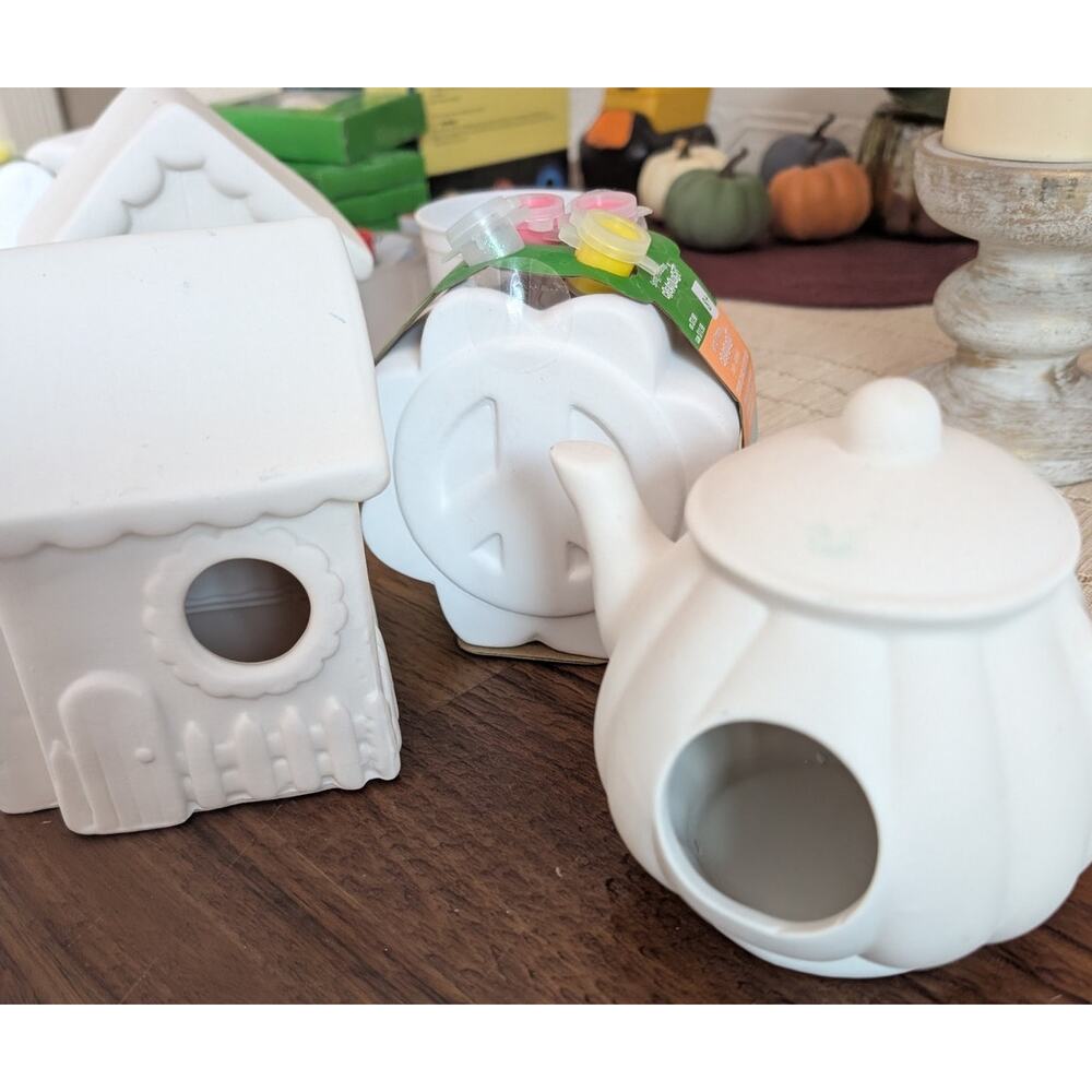3 PACK "Make Market" ceramics - Peace Sign, Tea Pot, & House 3 PACK!!!
